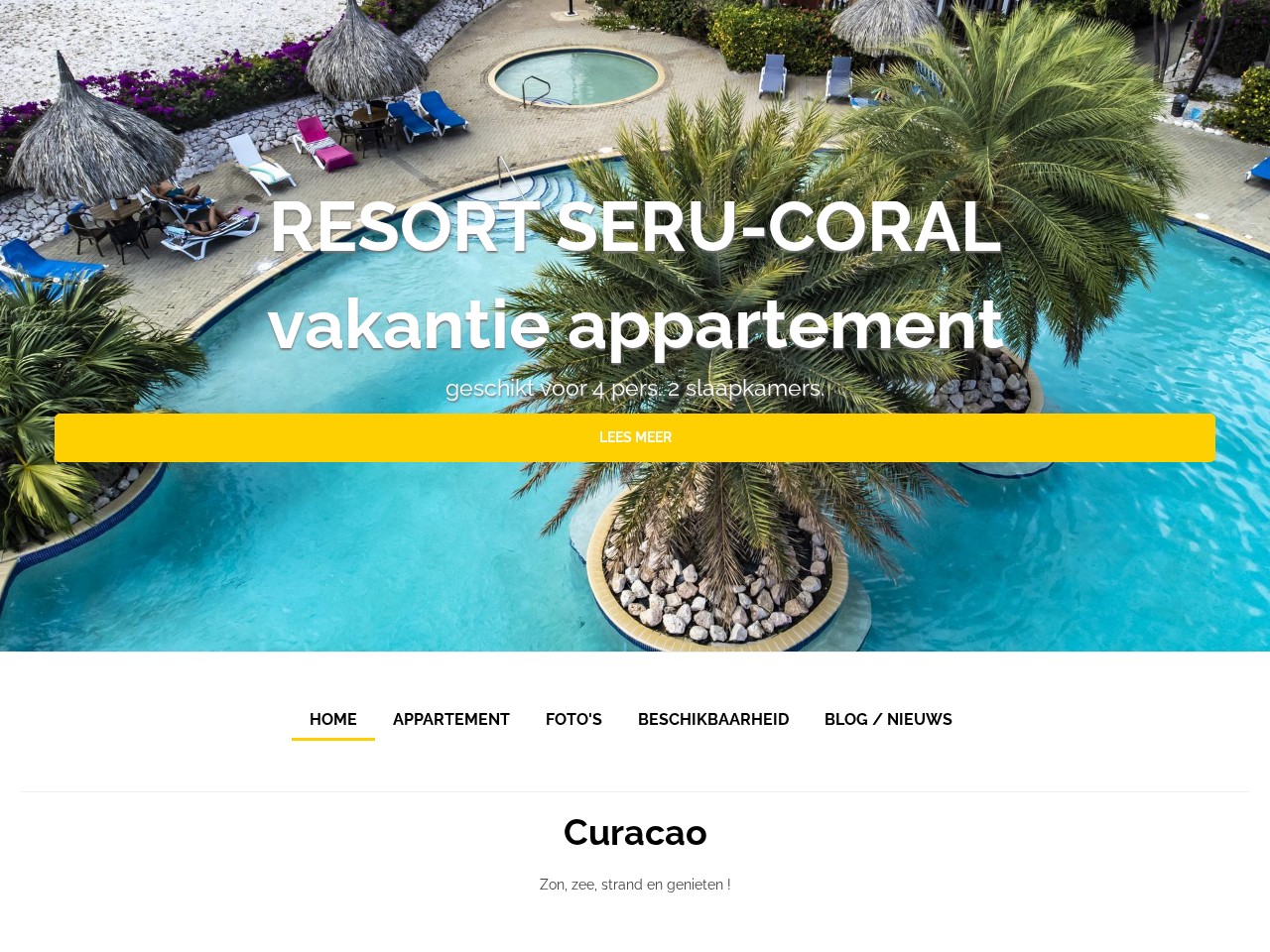 Vakantie Curaçao – Webdesign door Lugianbyte